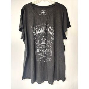 Torrid Classic Fit Whiskey Girl Graphic Tee Short Sleeve Cotton Size 4/4X  NWT